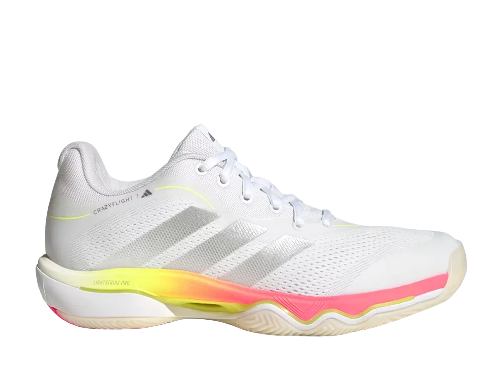adidas Women's Crazyflight 7 "Cloud White/Tech Grey Metallic"