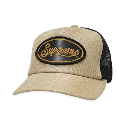 Supreme Raffia Mesh Back 5-Panel "Tan"