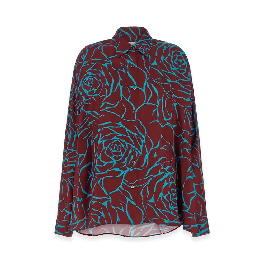 DRIES VAN NOTEN Women's 'Casia' Shirt "Bordeaux"