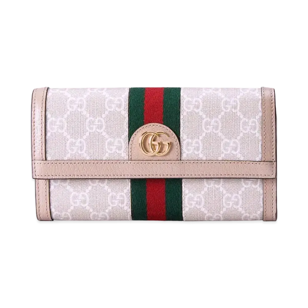 GUCCI Ophidia GG Continental Wallet Supreme "Beige/White"