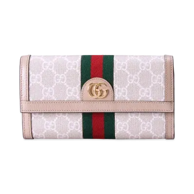 GUCCI Ophidia GG Continental Wallet Supreme "Beige/White"
