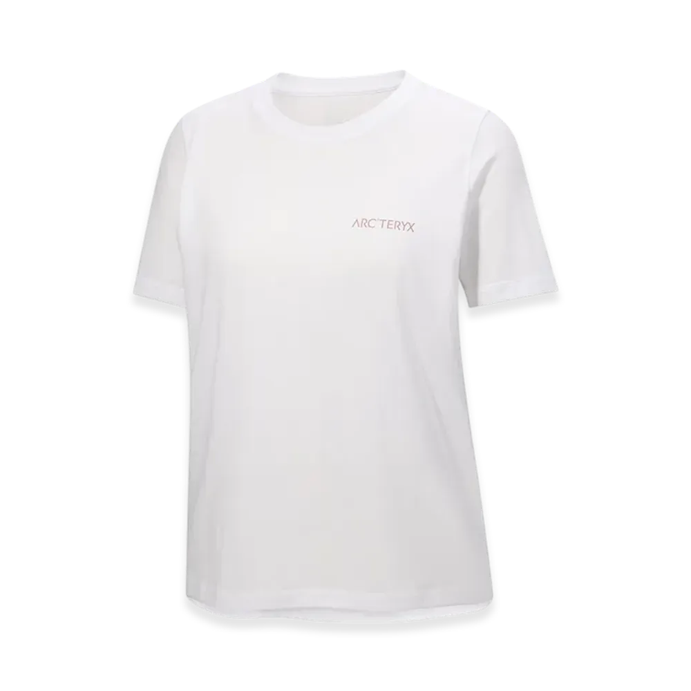 ARC'TERYX Women's Kragg SL Cotton Blurred Bird Crew SS "White Light/Bliss" X000009500