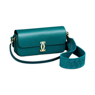Cartier East-West Bag, C de Cartier "Petrol Blue"