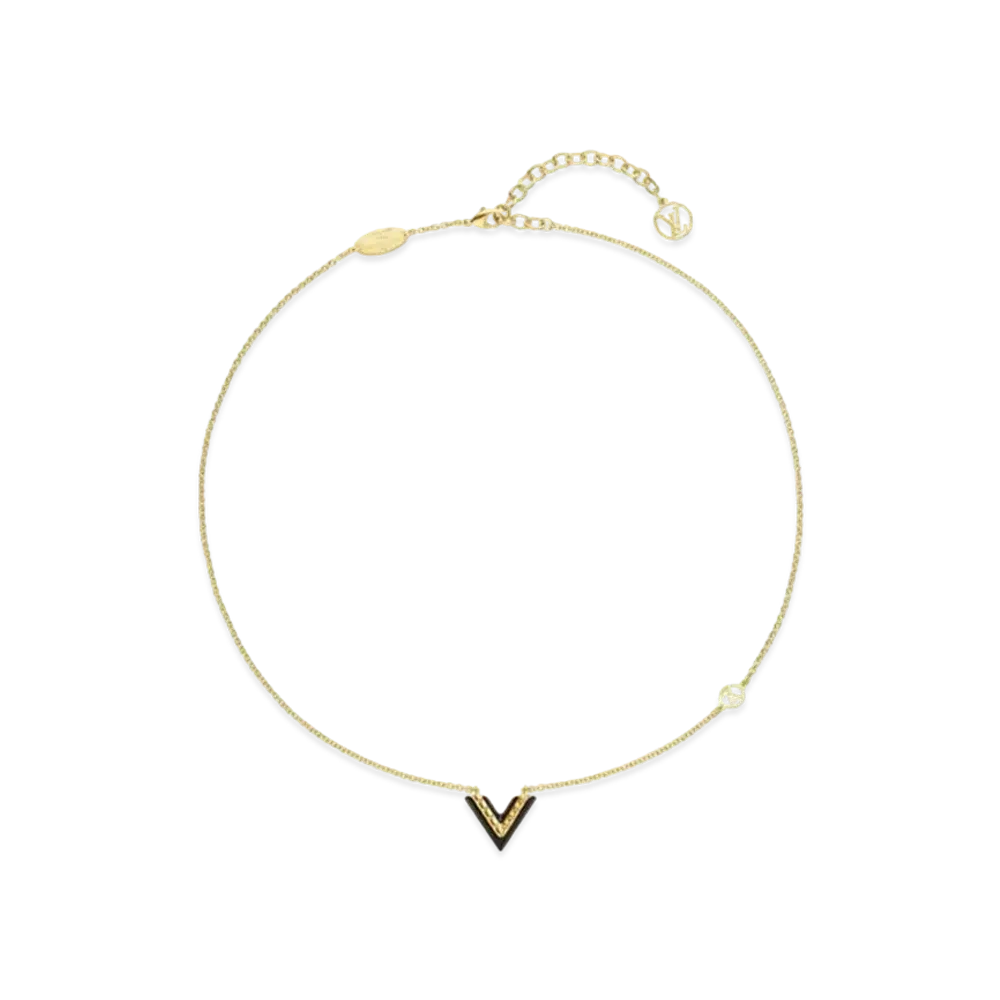 Louis Vuitton Essential V Necklace "Gold/Noir"