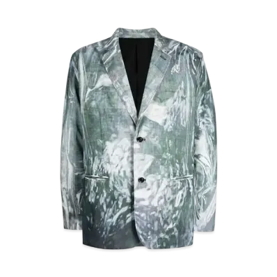 doublet Abstract Pattern Single Jacket "Khaki"
