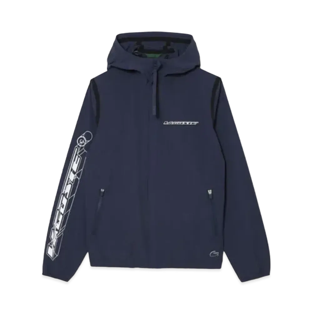 LACOSTE Recycling Nylon Wind Breaker "Navy"
