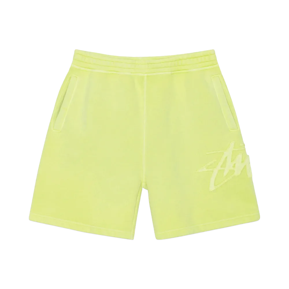 Stussy Fleece Short Tonal Applique "Lime"