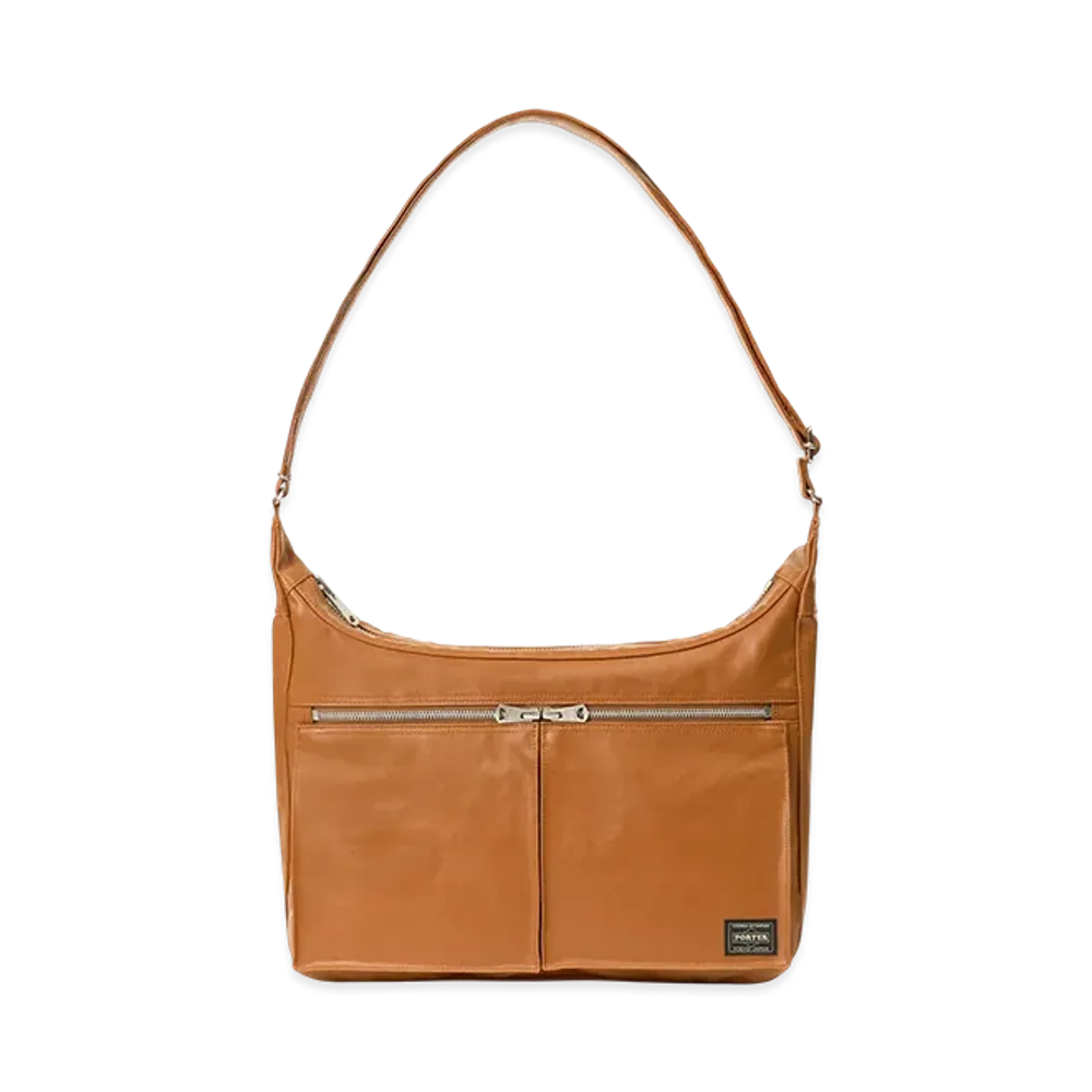 PORTER FREE STYLE Boat Shoulder Bag "Camel"