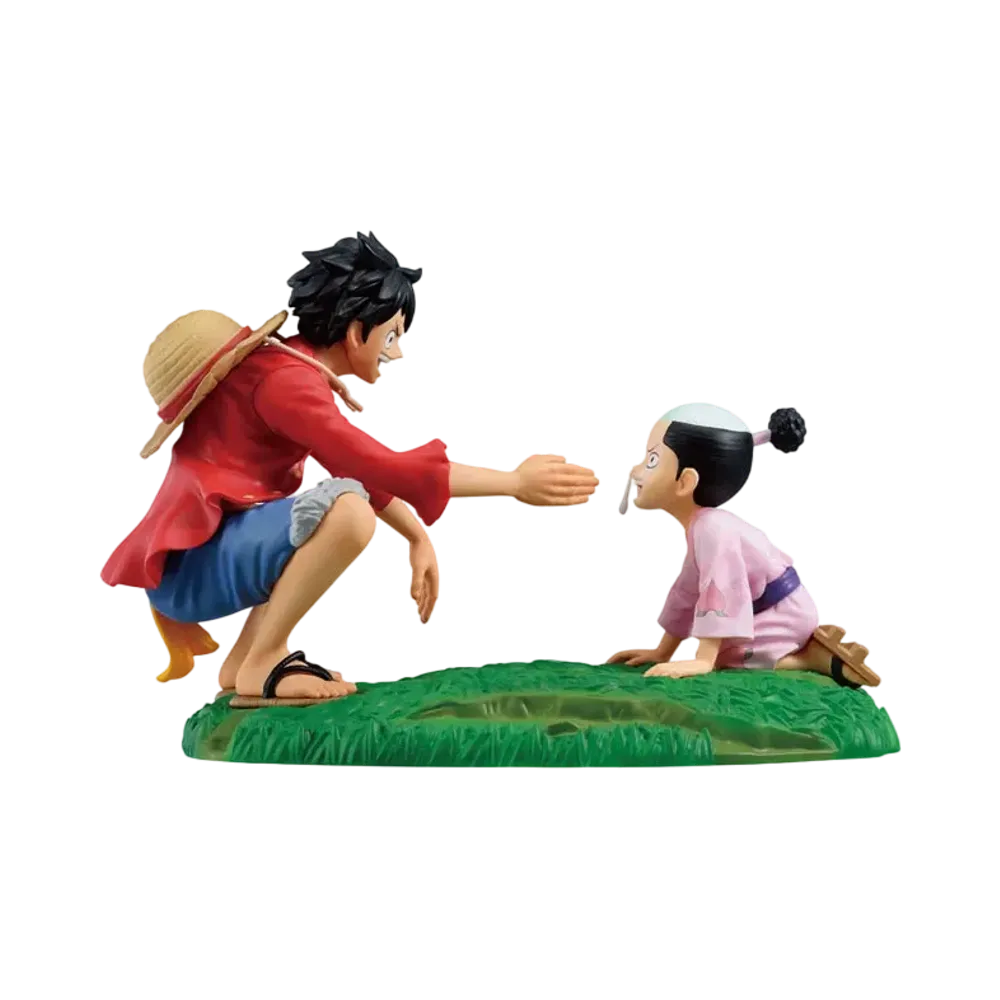 BANDAI "Ichiban Kuji" -ONE PIECE A New Daybreak- C Prize Revible Moment -Ruffy & Momonosuke-
