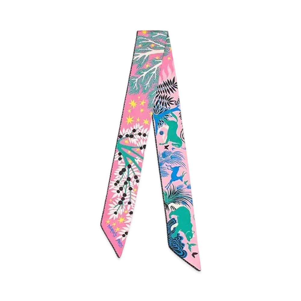Hermes Sous Le Charme D'Orphee Baguette Twilly "Rose/Bleu/Noir"