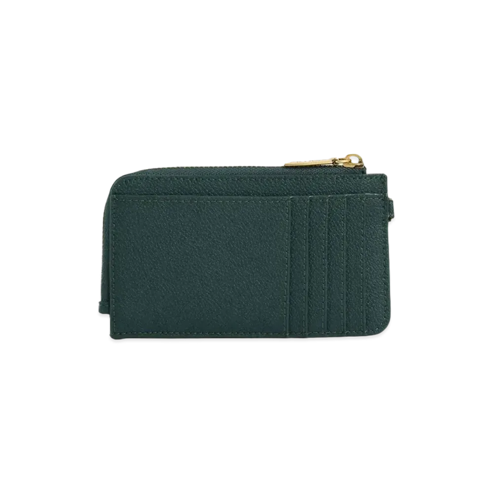 CHARLES & KEITH Multi Slot Zip Around Card Holder "DarkGreen"
