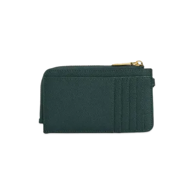 CHARLES & KEITH Multi Slot Zip Around Card Holder "DarkGreen"