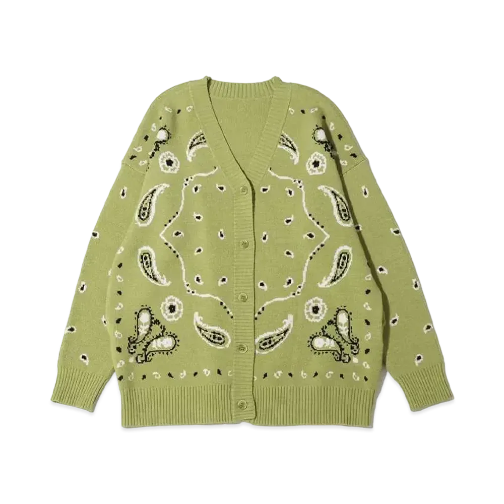 atmos pink x Riehata Paisley Gala Cardigan "Green"