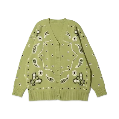 atmos pink x Riehata Paisley Gala Cardigan "Green"