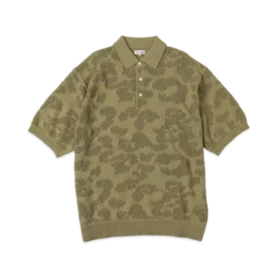 BEAMS 12 Gauge Mesh Polo Shirt "Mos"