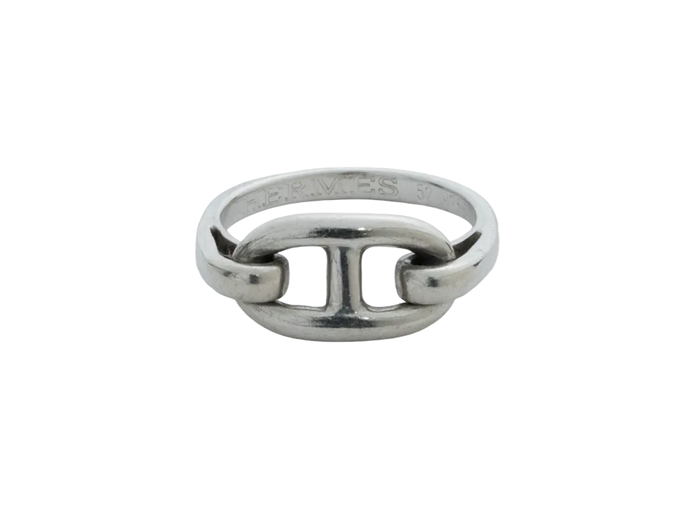 Hermes Chaine d'Ancre 1-Link Silver Ring "Silver"