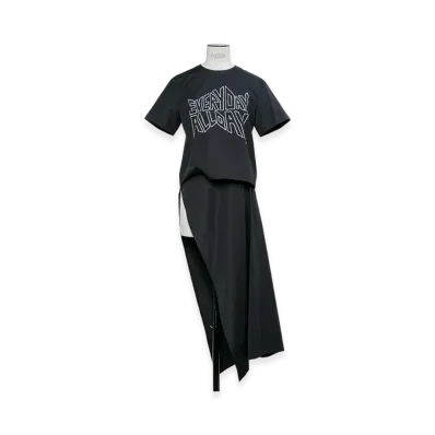 sacai by Geoff Mcfetridge Poplin Dress "Black"