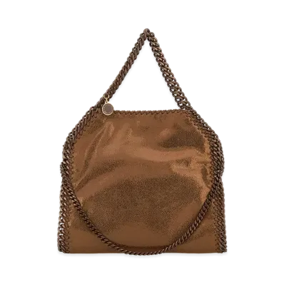 STELLA McCARTNEY Women's Bronze Shaggy Deer Mini Falabella Handbag "Gold"