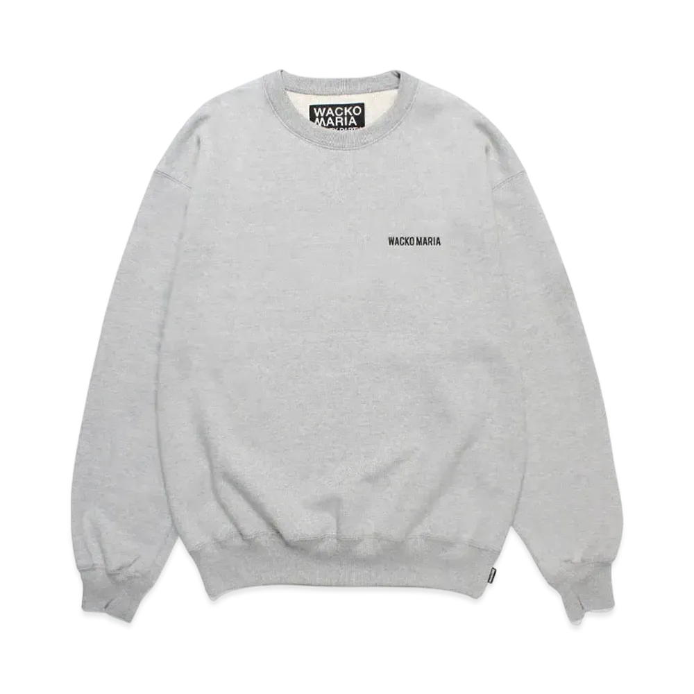 WACKO MARIA Heavy Weight Crew Neck Sweat Shirt "Gray"