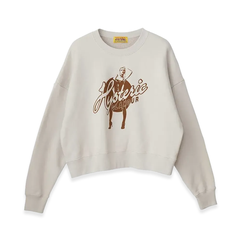 HYSTERIC GLAMOUR Women's HYSTERIC BLONDIE Cropped Sweatshirt "Beige"