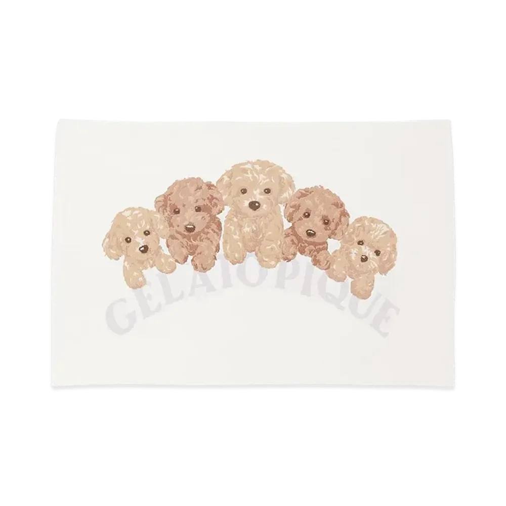 GELATO PIQUE Toy Poodle Jacquard Blanket "Off White"