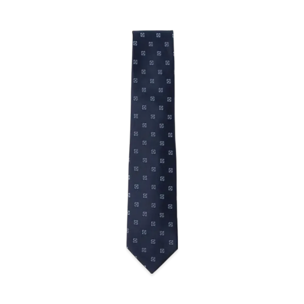 BEAMS Silk Pattern Tie "Navy"