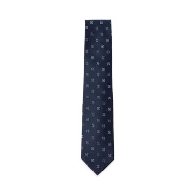 BEAMS Silk Pattern Tie "Navy"