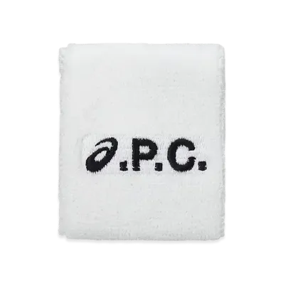 Asics x A.P.C. Tennis Wristband "Brilliant White"
