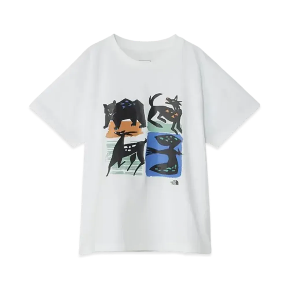 The North Face Kids Short Sleeve Animal Graphic Tee "White"