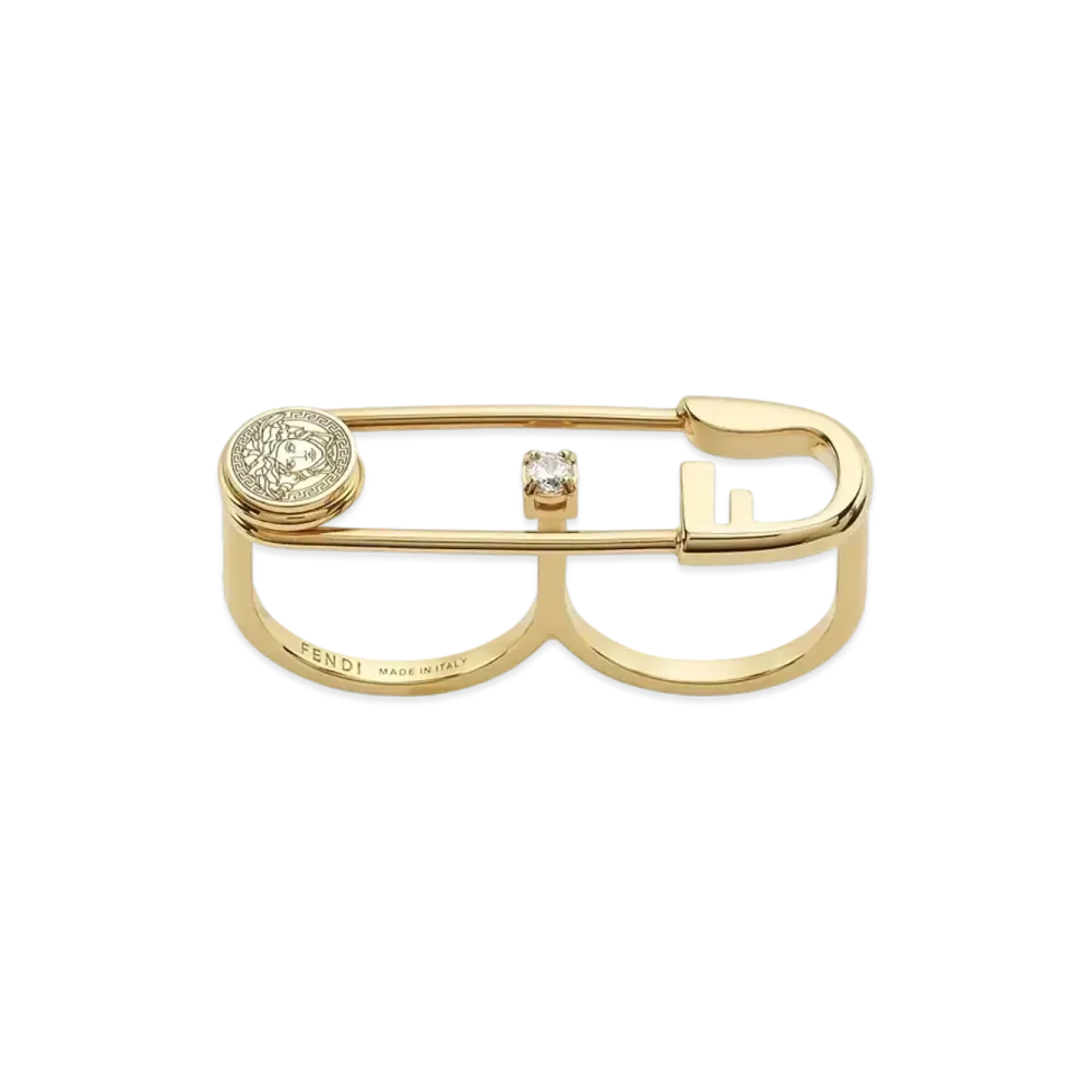 FENDI x Versace Fendace Gold-Colored Ring "Gold"