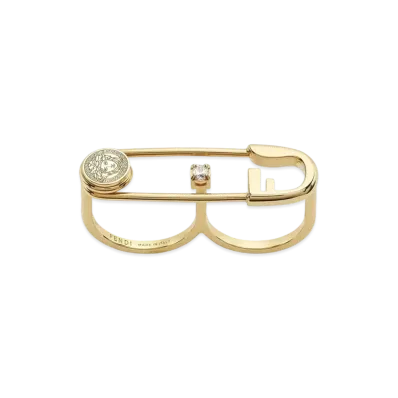 FENDI x Versace Fendace Gold-Colored Ring "Gold"