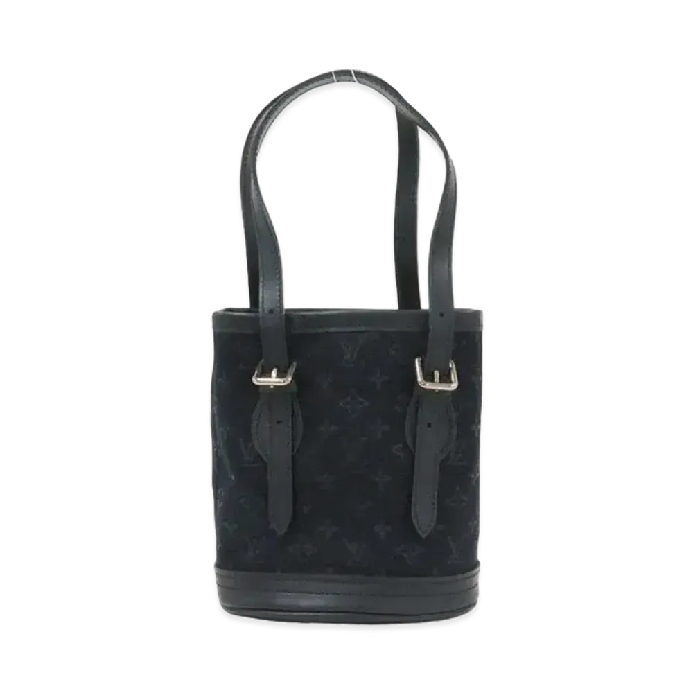Louis Vuitton Monogram Satin Little Bucket Handle Tote Bag "Noir"