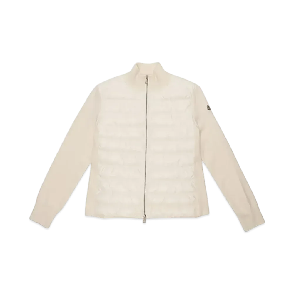 MONCLER Down Jacket Coat Knit Sweater "White"