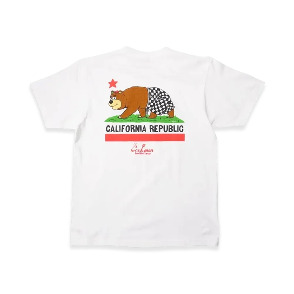COOKMAN Short Sleeve T-Shirt TM Paint California Bear "White"
