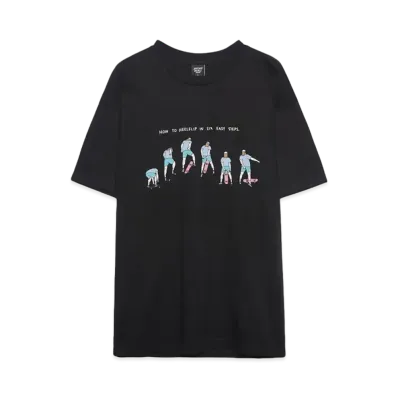 BROTHER MERLE Men's Knit S/S Crew T-Shirt - HeelFlip "Black"