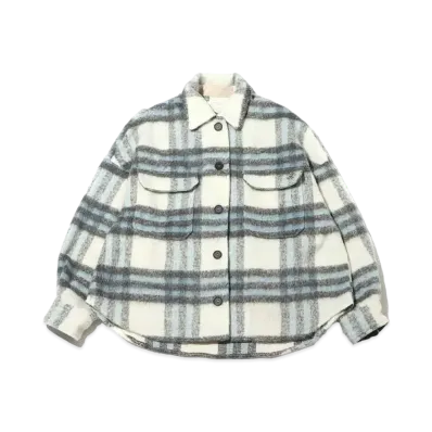 atmos pink Shaggy Big Check Jacket "Blue"