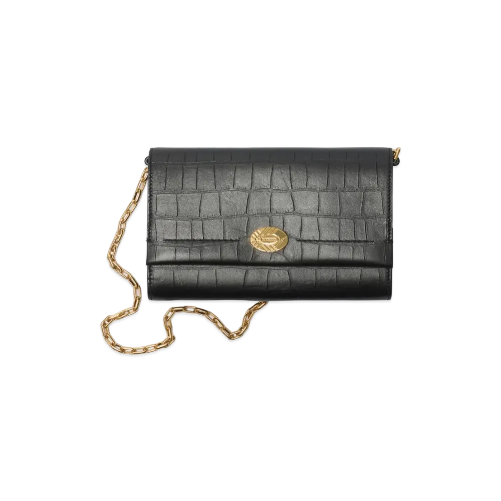 Burberry Women's Cotswolds Chain Strap Wallet "Black"