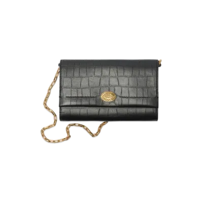 Burberry Women's Cotswolds Chain Strap Wallet "Black"