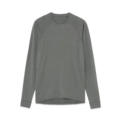Goldwin Wool Crew Long Sleeve (C3 fit / Men's) "Mix Charcoal"