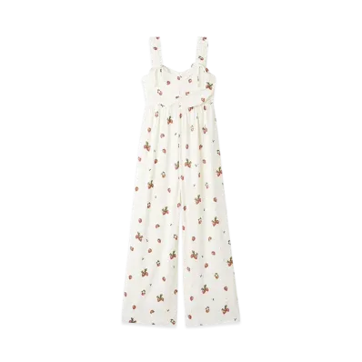 GELATO PIQUE Junior Strawberry Pattern Romper "Off White"