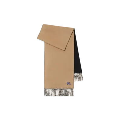 Burberry Reversible Cashmere Scarf "Camel/Black"