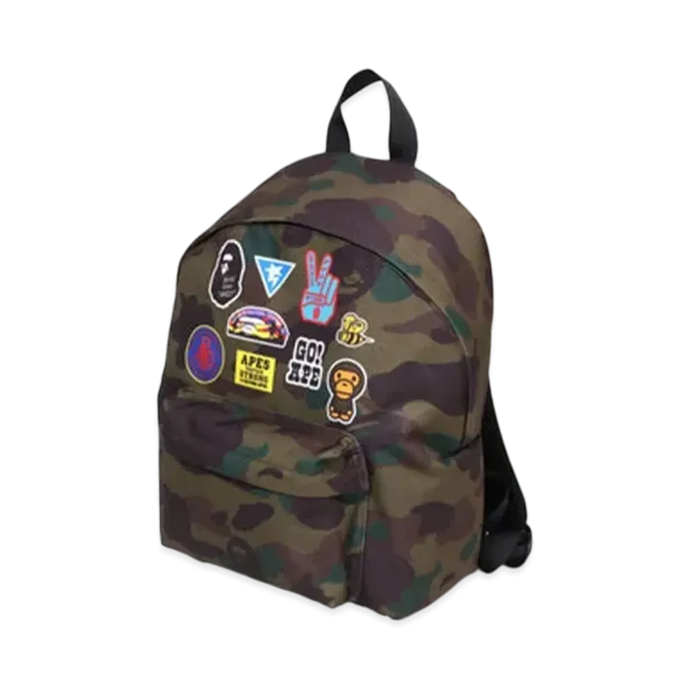 A BATHING APE 1St Camo Patch Print Daypack "Green"