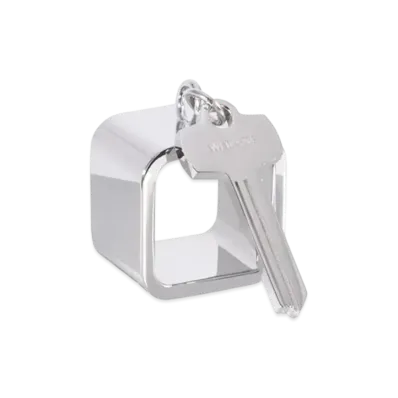 WE11DONE Key Charm Square Ring "Silver"