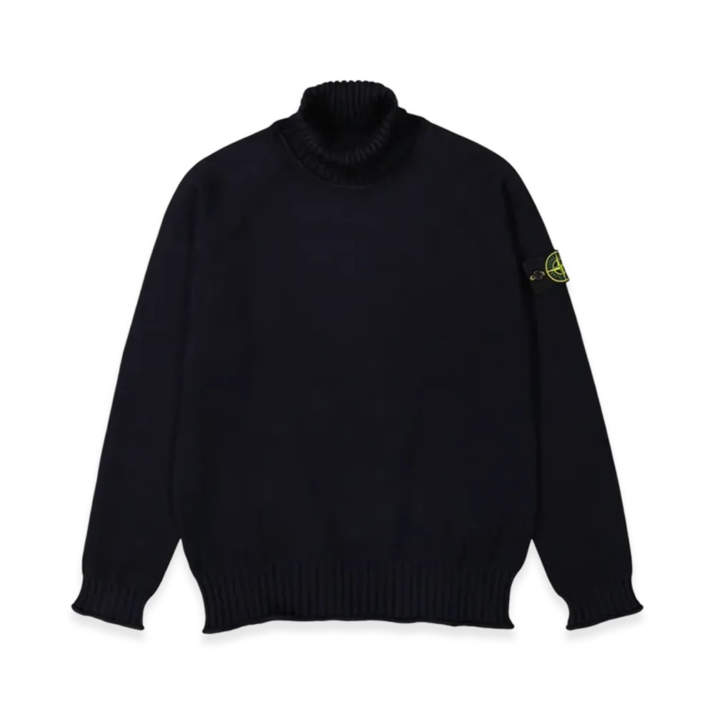Stone Island 505A2 Winter Cotton Turtleneck Knit - 22FW "Navy Blue"