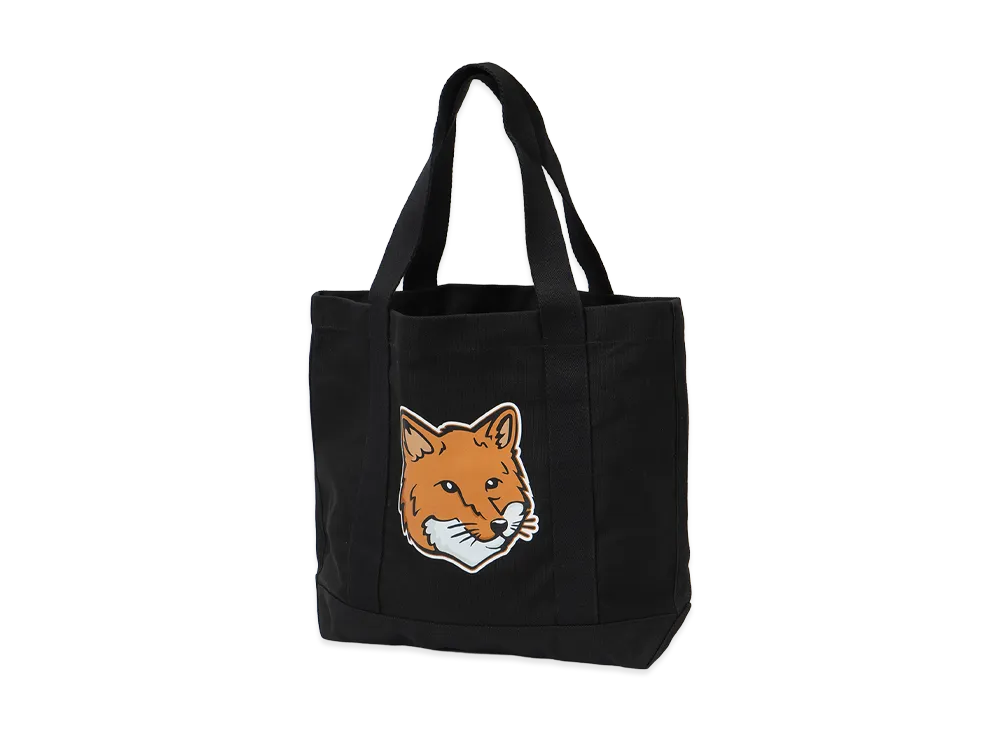 Maison Kitsune Fox Head Tote Bag "Black"