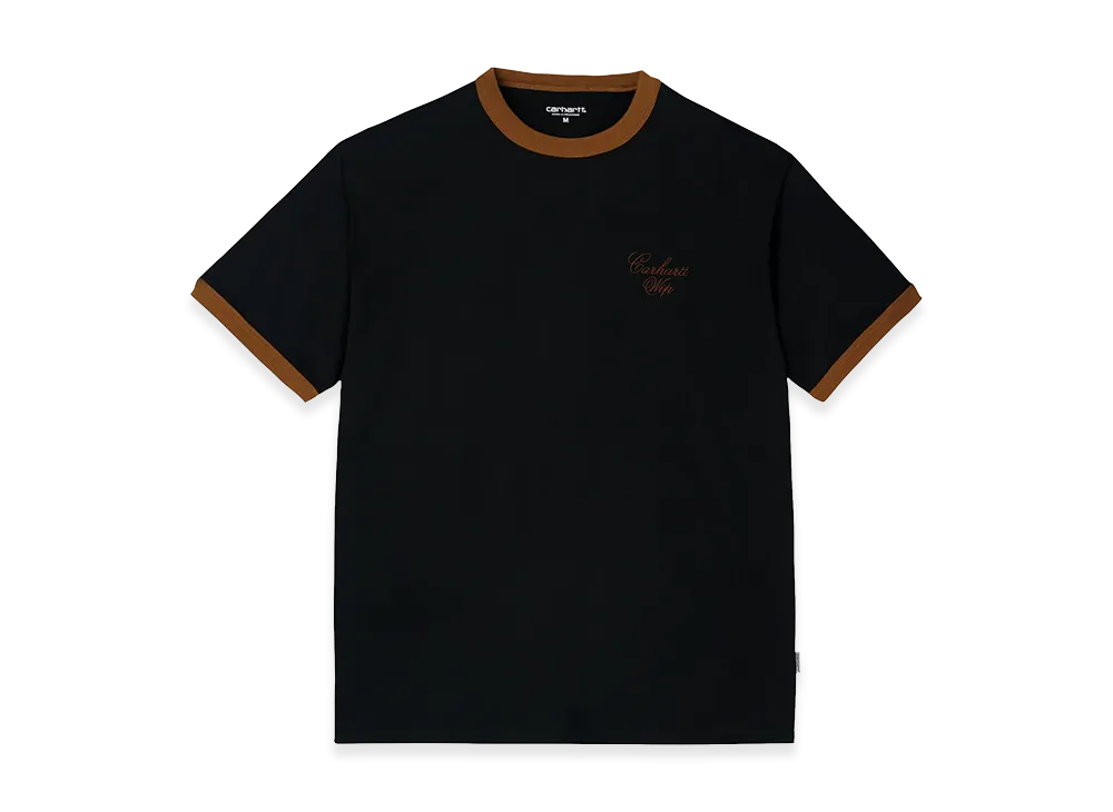 Carhartt WIP S/S Ringer T-shirt "Black/Wip H Brown"