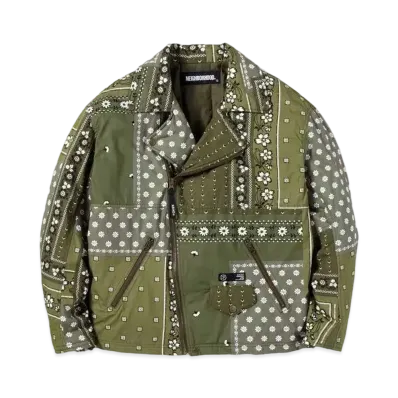 NEIGHBORHOOD BANDANA CHOPPED RIDERS / C-JK "Olive Drab"