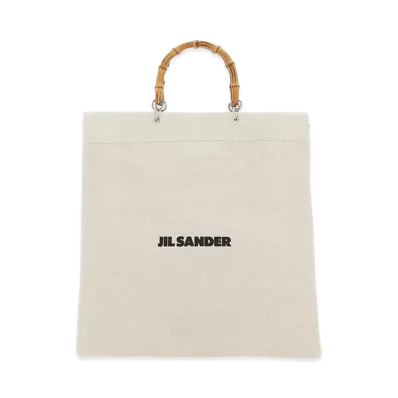 Jil Sander Sand Canvas Handbag "White"