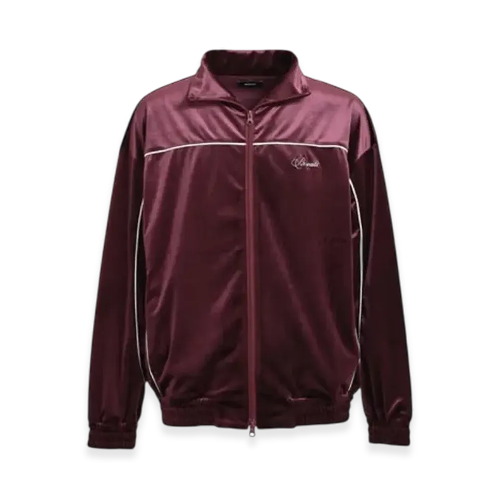 BREATH Script Logo Piping Velour Jacket "Burgundy"