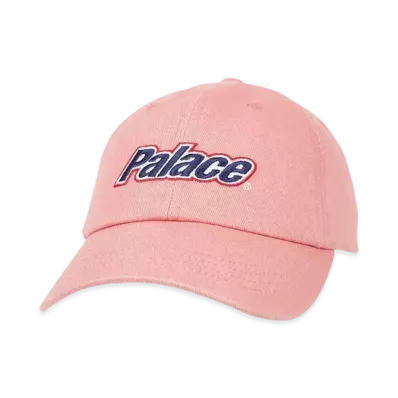 PALACE Lowercase Washed Denim 6-Panel "Pink"